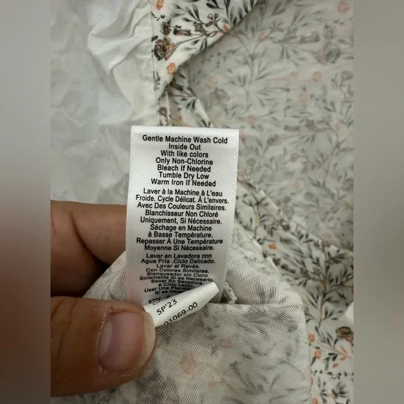 Women’s Nation Limited Floral Tie Back Top Size M Coquette Girl Cottagecore - Picture 8 of 10